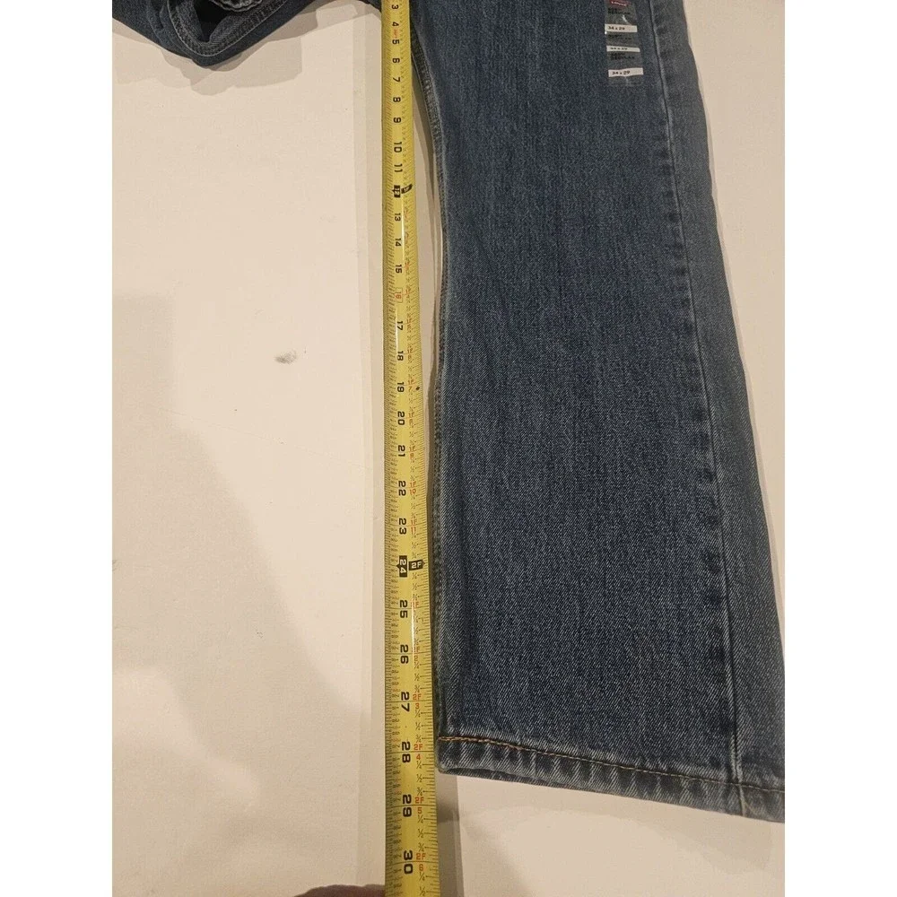 Levi's 505 Men's 505-4891 Regular Extra Room,  Straight Leg jeans Blue 34wx30 - Picture 9 of 11